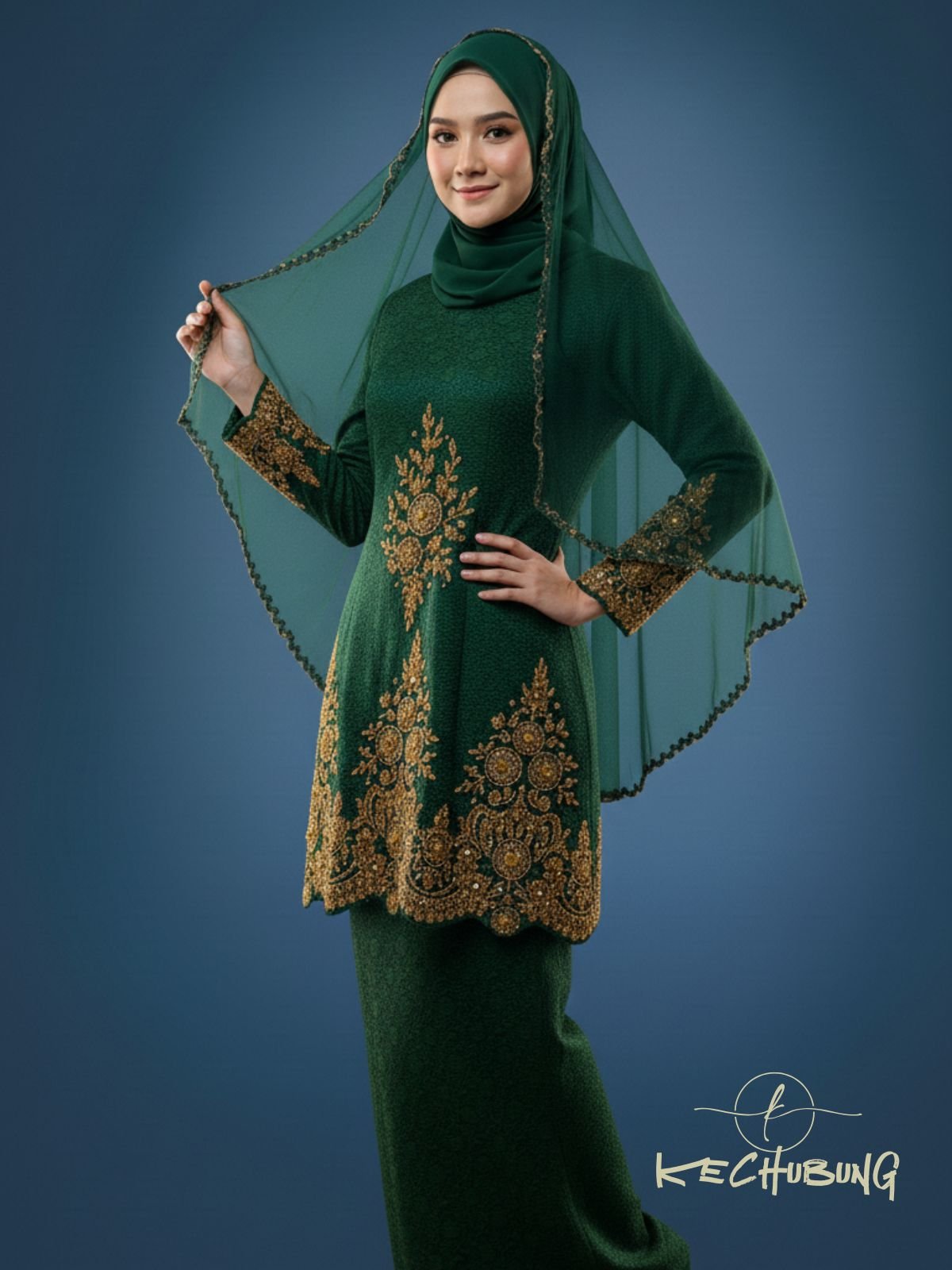 Sulam Lace – Kurung Songket Moden Majlis Resepsi