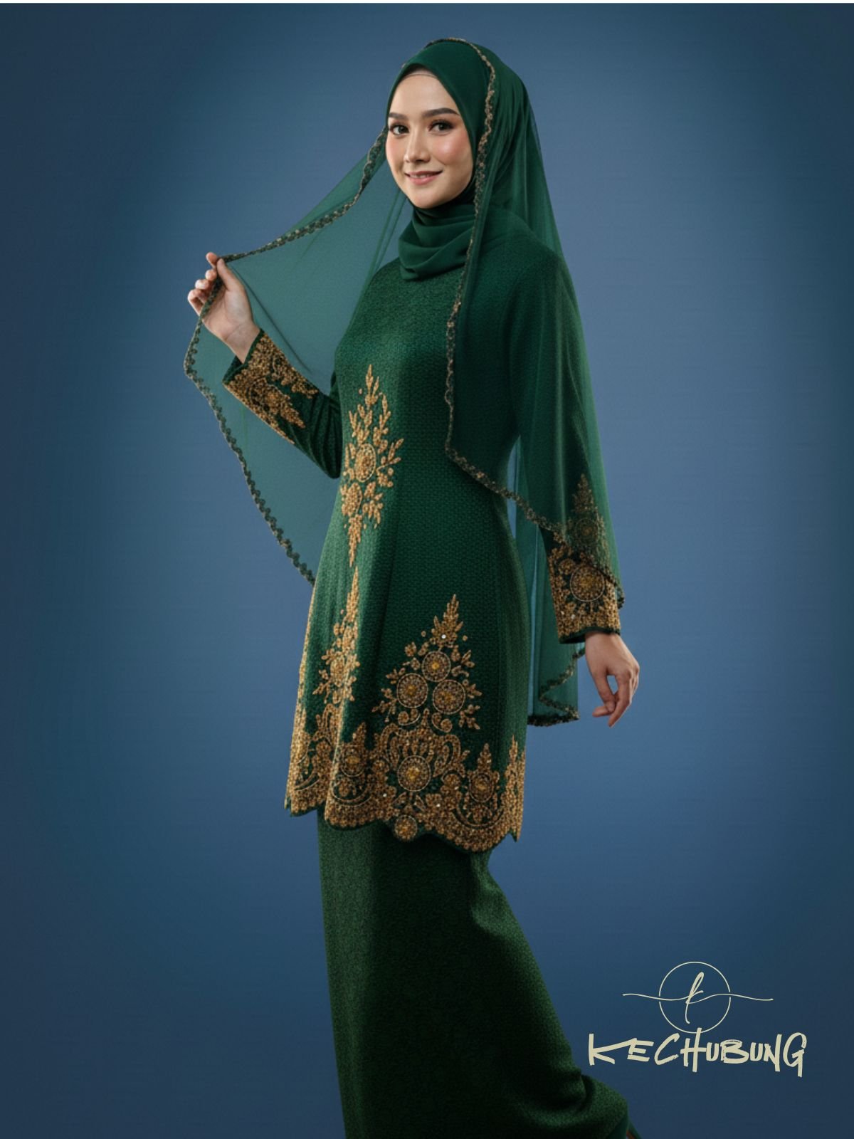 Sulam Lace – Kurung Songket Moden Majlis Resepsi