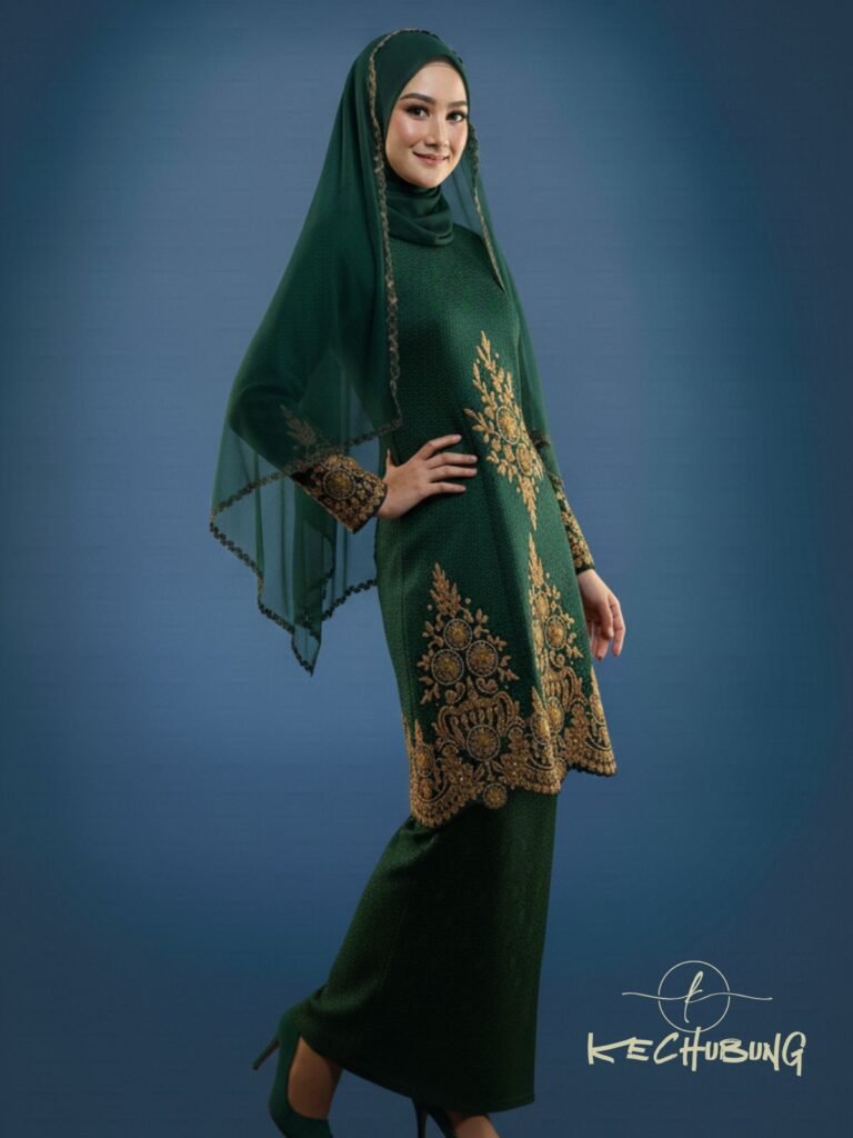 Sulam Lace – Kurung Songket Moden Majlis Resepsi