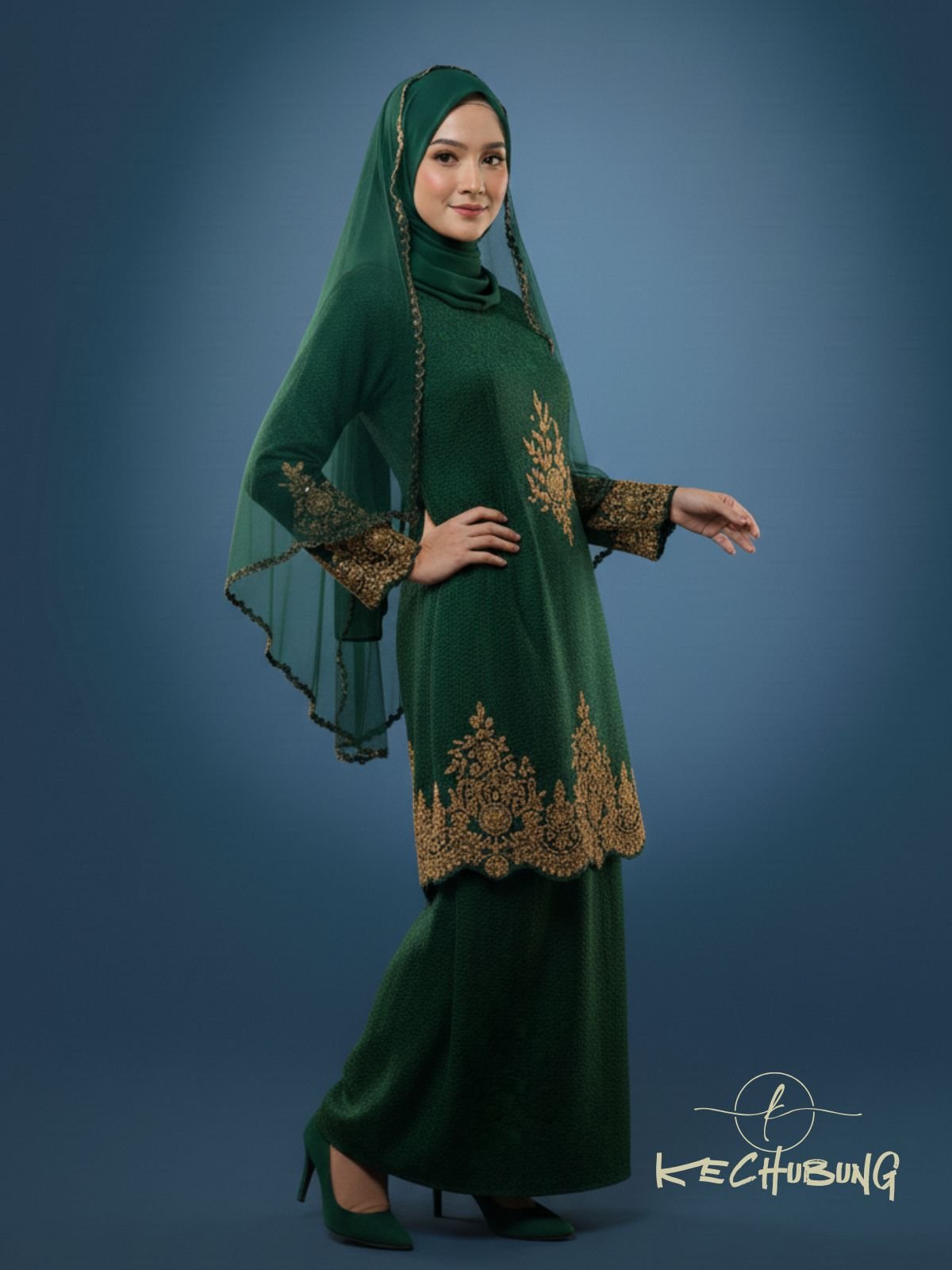Sulam Lace – Kurung Songket Moden Majlis Resepsi