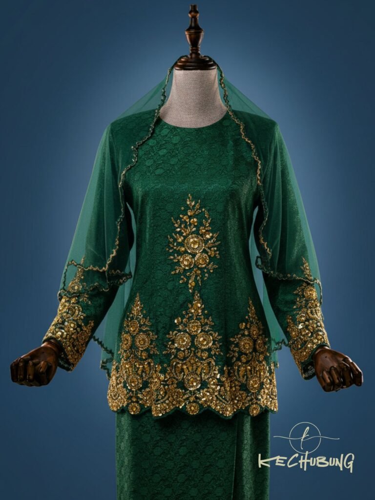 Sulam Lace – Kurung Songket Moden Majlis Resepsi