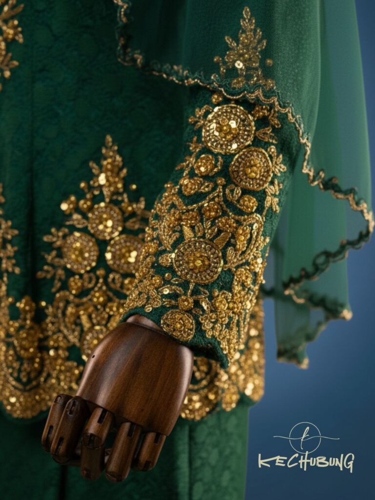 Sulam Lace – Kurung Songket Moden Majlis Resepsi